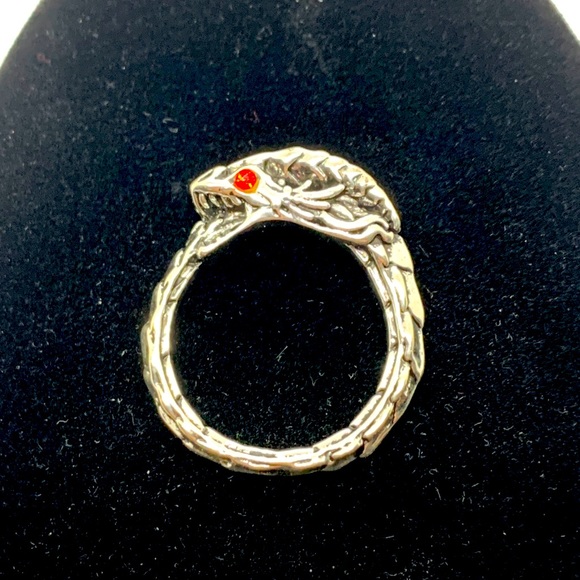 Norse gods Jewelry - Dragon snake eating its tail ring goth punk witch